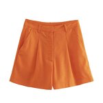 Shorts Manufacturer - OEM Custom PB&ZA Women 2023 Autumn Flax Blend