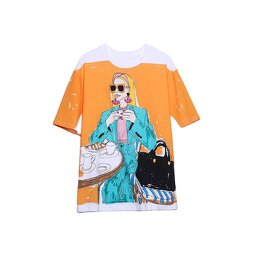Women's T Shirt Manufacturer - OEM Custom PB&ZA the Girl Print Short