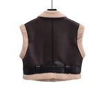 Faux Leather Waistcoat Manufacturer - OEM Custom PB&ZA Women 2025 Double