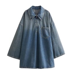 Dress Manufacturer - OEM Custom PB&ZA Women 2023 Casual Denim Long Sleeve