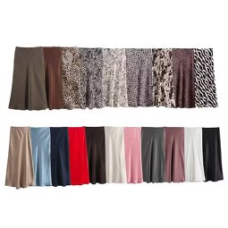 Satin Skirt Manufacturer - OEM Custom PB&ZA Women 2024 Autumn Multi-colored