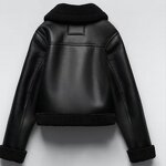 Coat Manufacturer - OEM Custom PB&ZA Women Fashion Black Standing Collar