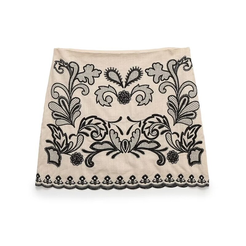 Mini Skirts Manufacturer - OEM Custom PB&ZA Women's 2024 Summer Vintage