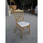 Tiffany Chairs Supplier - Commercial Metal Frame Luxury Gold