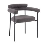 Dining Chair Supplier - Nordic White Wool Blend Boucle Fabric