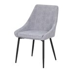 Dining Chair Factory - Modern Steel Black Leg Velvet Cushion