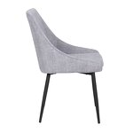 Dining Chair Factory - Modern Steel Black Leg Velvet Cushion