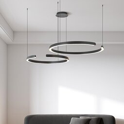 Art Chandelier Supplier - Modern Circle Rose Gold C-Shaped