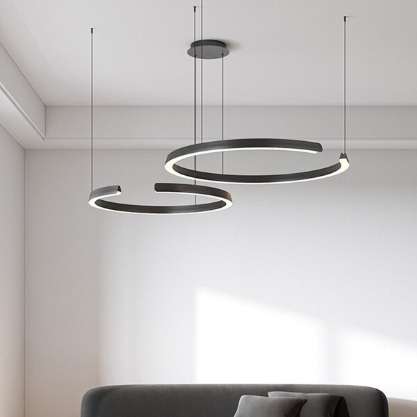 Art Chandelier Supplier - Modern Circle Rose Gold C-Shaped