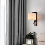 American Fabric Wall Lamp Supplier - Creative Black Iron European