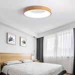 Wood Ceiling Light Supplier - Modern Minimalist 24W Remote