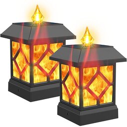 Flame Solar Pillar Light Factory - Rechargeable LED Aluminum Body