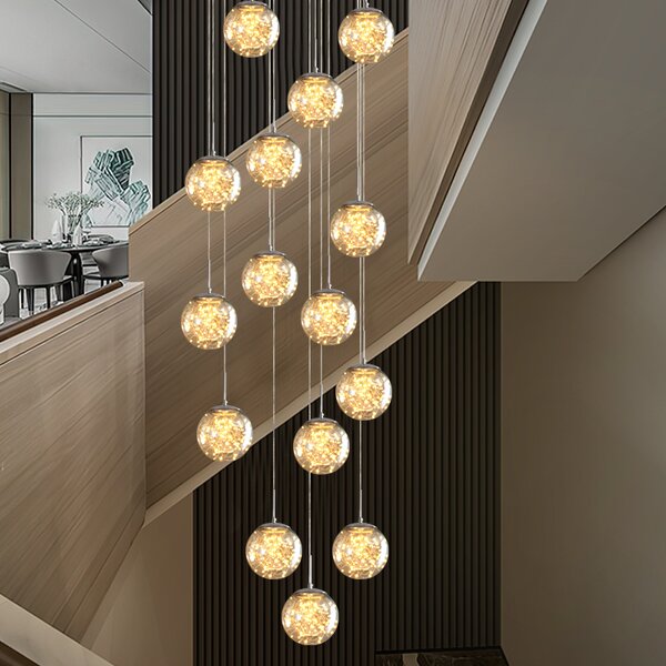 Raindrop Glass Lamp Supplier - Nordic Spiral Staircase Full