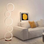 Five Ring Floor Lamp Supplier - Modern LED Three Speed Dimming