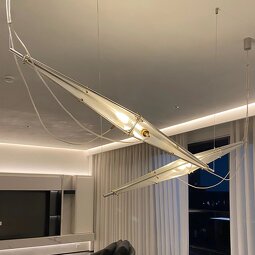 Nordic Chandelier Factory - Modern Simple Loft Glass Strip