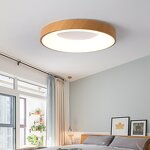 Wood Ceiling Light Supplier - Modern Minimalist 24W Remote