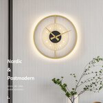 Gold LED Wall Lamp Factory - Modern Nordic Hotel Charging Clock