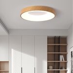 Wood Ceiling Light Supplier - Modern Minimalist 24W Remote