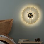 Gold LED Wall Lamp Factory - Modern Nordic Hotel Charging Clock