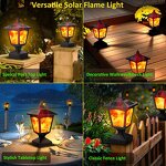 Flame Solar Pillar Light Factory - Rechargeable LED Aluminum Body