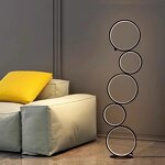 Five Ring Floor Lamp Supplier - Modern LED Three Speed Dimming