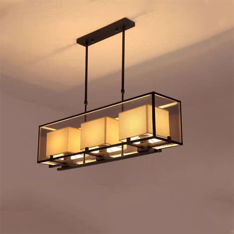Mesh Pendant Light Factory - Custom Gold Hotel Rectangular