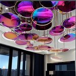 Bubble Pendant Light Supplier - Colorful Cyberpunk Hotel Lobby