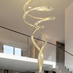 LED Ring Chandelier Supplier - High-End Spiral Crystal Hanging