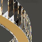 Gold Crystal Chandelier Supplier - Custom Large Circle Ring LED