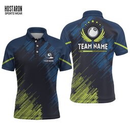 Men'S Billiard Polo Shirt Manufacturer - OEM Custom HOSTARON Printed