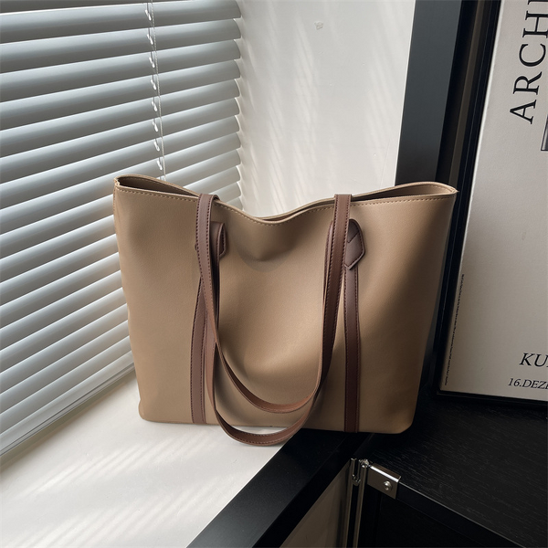 Tote Bag Factory - OEM/ODM Custom Large Capacity Solid Color PU Zipper Bag