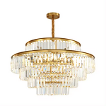 Gold Crystal Ceiling Light Manufacturer - OEM Metal Plating Luxury Hotel Lobby