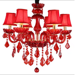Red Crystal Chandelier Factory - OEM Wedding Europe LED Bulbs Candle Lighting