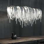 Macrame Pendant Light Factory - OEM Aluminum Chain Tassels Fringe Chandelier