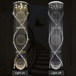 Crystal Beads Chandelier Manufacturer - OEM Hotel Stairs Modern Raindrop Spiral