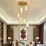 Black Lantern Pendant Light Factory - OEM Chinese Retro Style Villa Stair Lighting