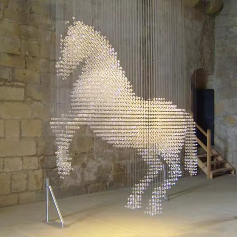 Horse Chandelier Factory - OEM Custom Sculpture Crystal Hotel Lighting