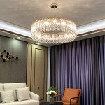 Stainless Steel Chandelier Factory - OEM Indoor Luxury Linear Round Ceiling