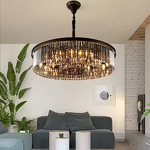 Black Crystal Chandelier Factory - OEM Modern Crystal Pendant Lights Luxury