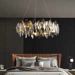 Smoke Gray Chandelier Manufacturer - OEM Circle Design Stainless Steel Crystal