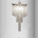Aluminum Tassel Chandelier Factory - OEM Trending Villa Silver Nordic Artistic