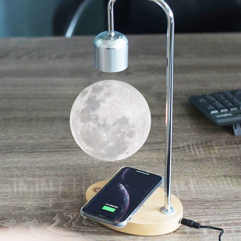 Floating Table Lamp Manufacturer - OEM Wireless Charger 3D Magnetic Levitating Moon