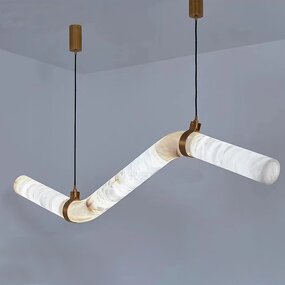 Alabaster Pendant Light Factory - OEM Spain White Marble Linear Chandelier