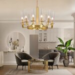 Brass Chandelier Manufacturer - OEM Home Decor Metal Nordic Glass Pendant
