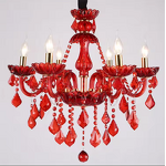 Red Crystal Chandelier Factory - OEM Wedding Europe LED Bulbs Candle Lighting