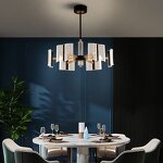 Acrylic Pendant Light Factory - OEM Modern Aluminum K9 Crystal Black Gold