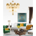 Gold Chandelier Factory - OEM LED Luxury Crystal Ceiling Rod Lighting