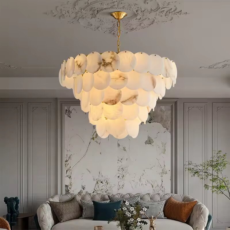 Alabaster Pendant Light Factory - OEM Kitchen Copper Marble Chandelier