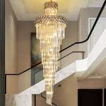 Spiral Crystal Chandelier Factory - OEM Modern Staircase Wedding Luxury Long