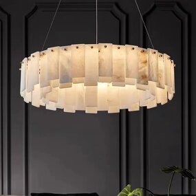 Marble Chandelier Manufacturer - OEM Luxury Alabaster Restaurant Lighting
